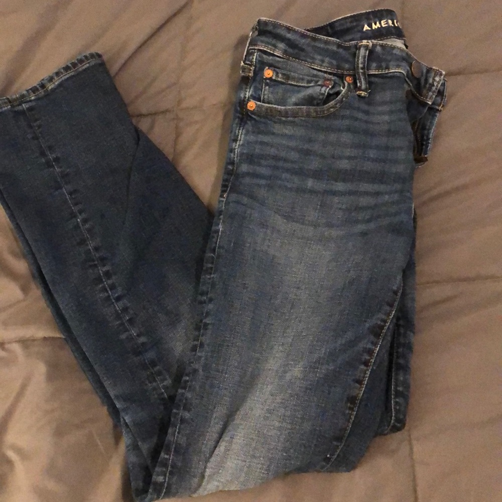 American Eagle Dark Blue Flex Jeans Original Straight Fit